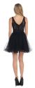 Lace Bodice Jewel Waist Short Tulle Homecoming Party Dress back